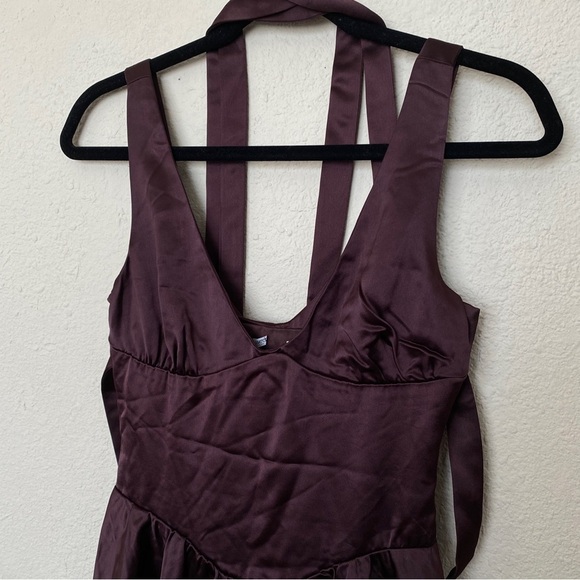 HOUSE OF CB 'Shiema' Rich Brown Mini Dress NWOT size XS regular length - Picture 9 of 11